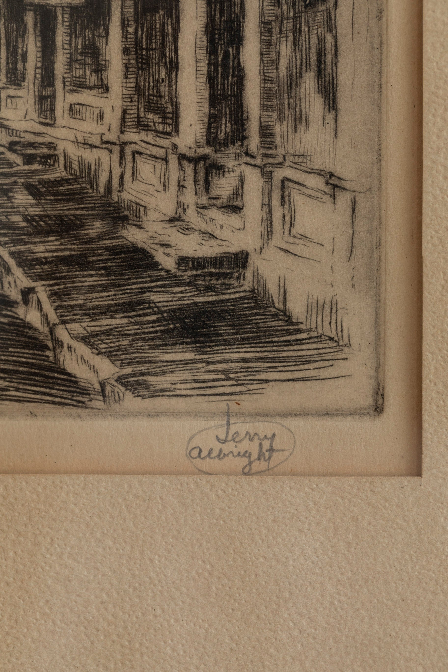 Vintage Central City Drawing