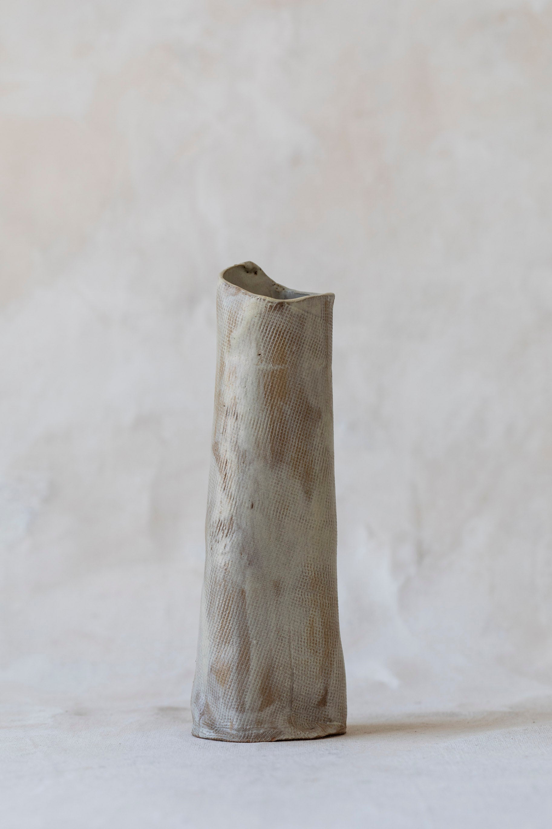 Vintage Textured Slab Vase