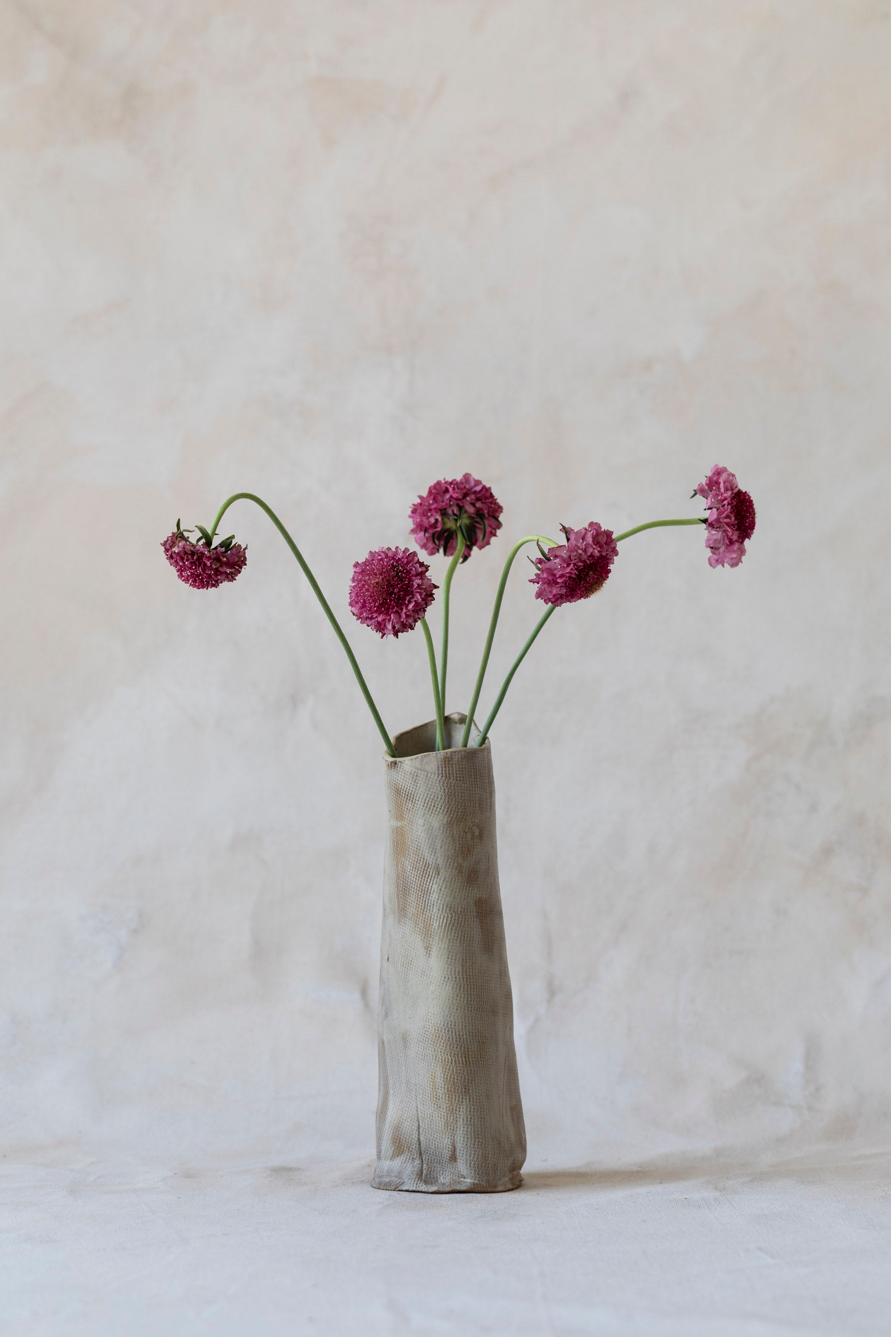 Vintage Textured Slab Vase