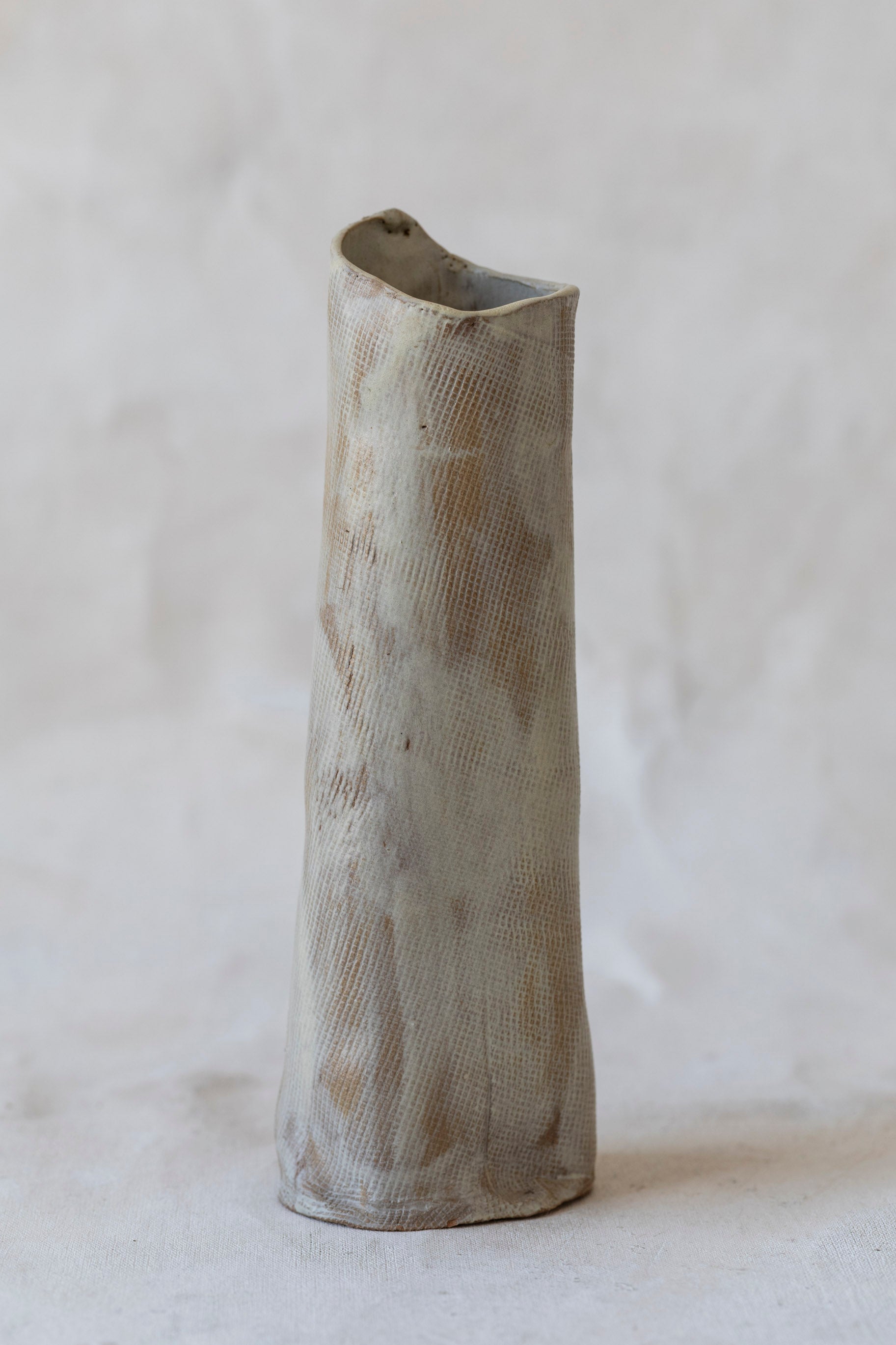Vintage Textured Slab Vase