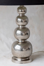 Vintage Stacked Chrome Orbs Lamp