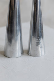 Vintage Modern Chrome Candlesticks