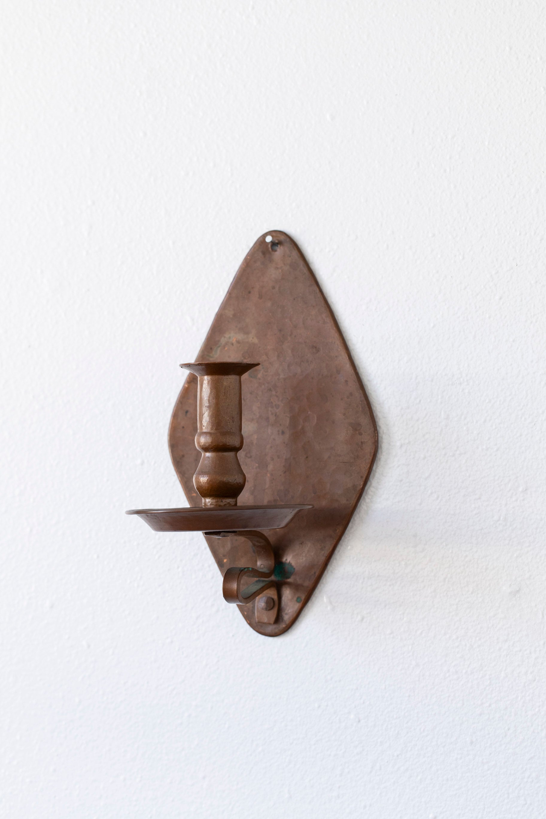 Vintage Copper Diamond Sconce