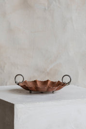 Vintage Ruffled Copper Dish