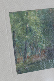 Vintage Framed River Oil Painting
