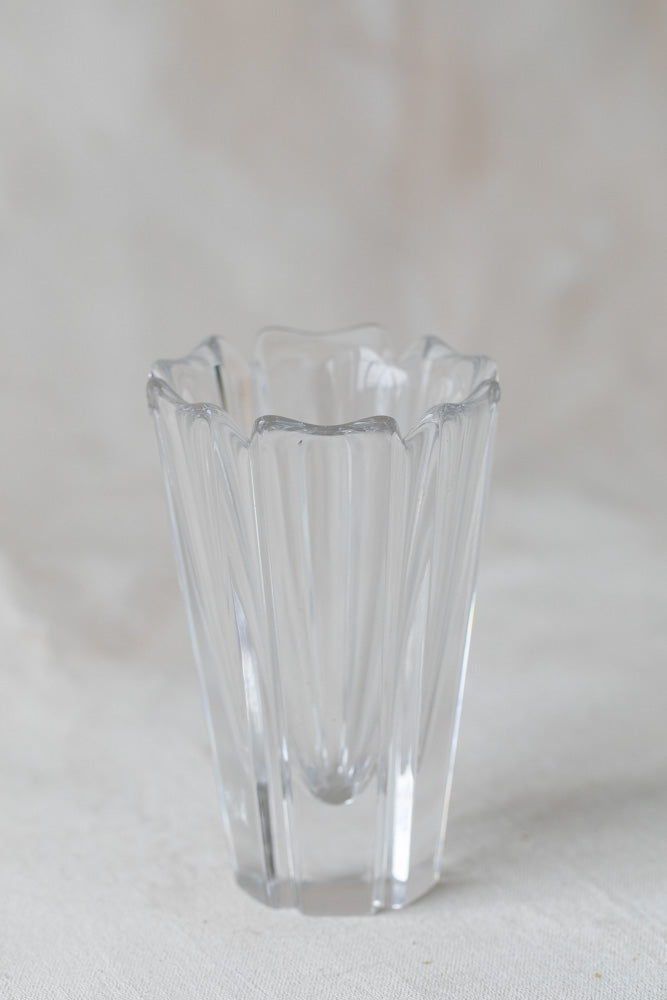 Vintage Crystal Tulip Top Vase