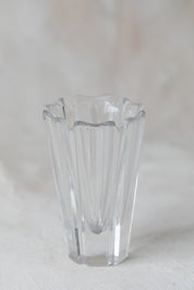 Vintage Crystal Tulip Top Vase