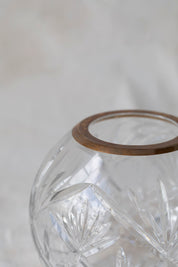 Vintage Cut Crystal Round Vase