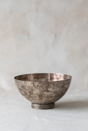 Vintage Silver Floral Footed Bowl
