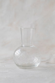 Vintage Etched Glass Vase
