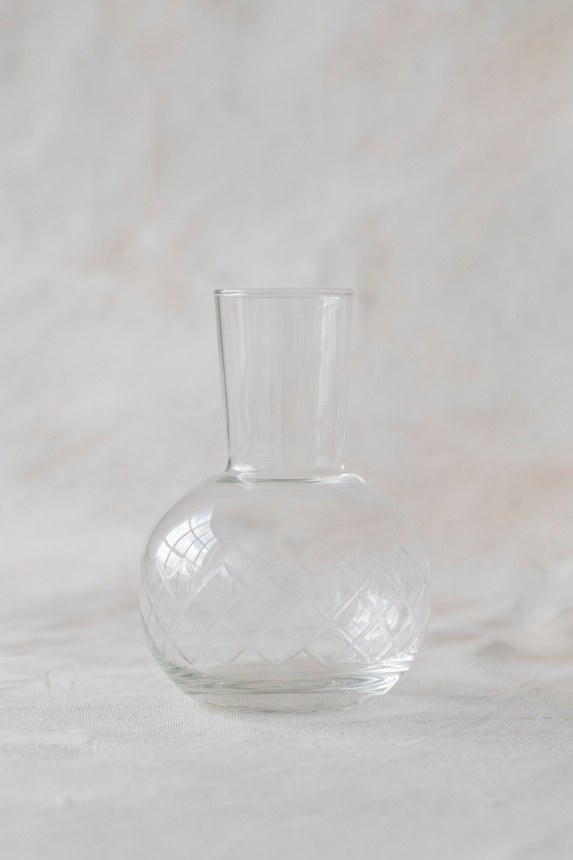 Vintage Etched Glass Vase