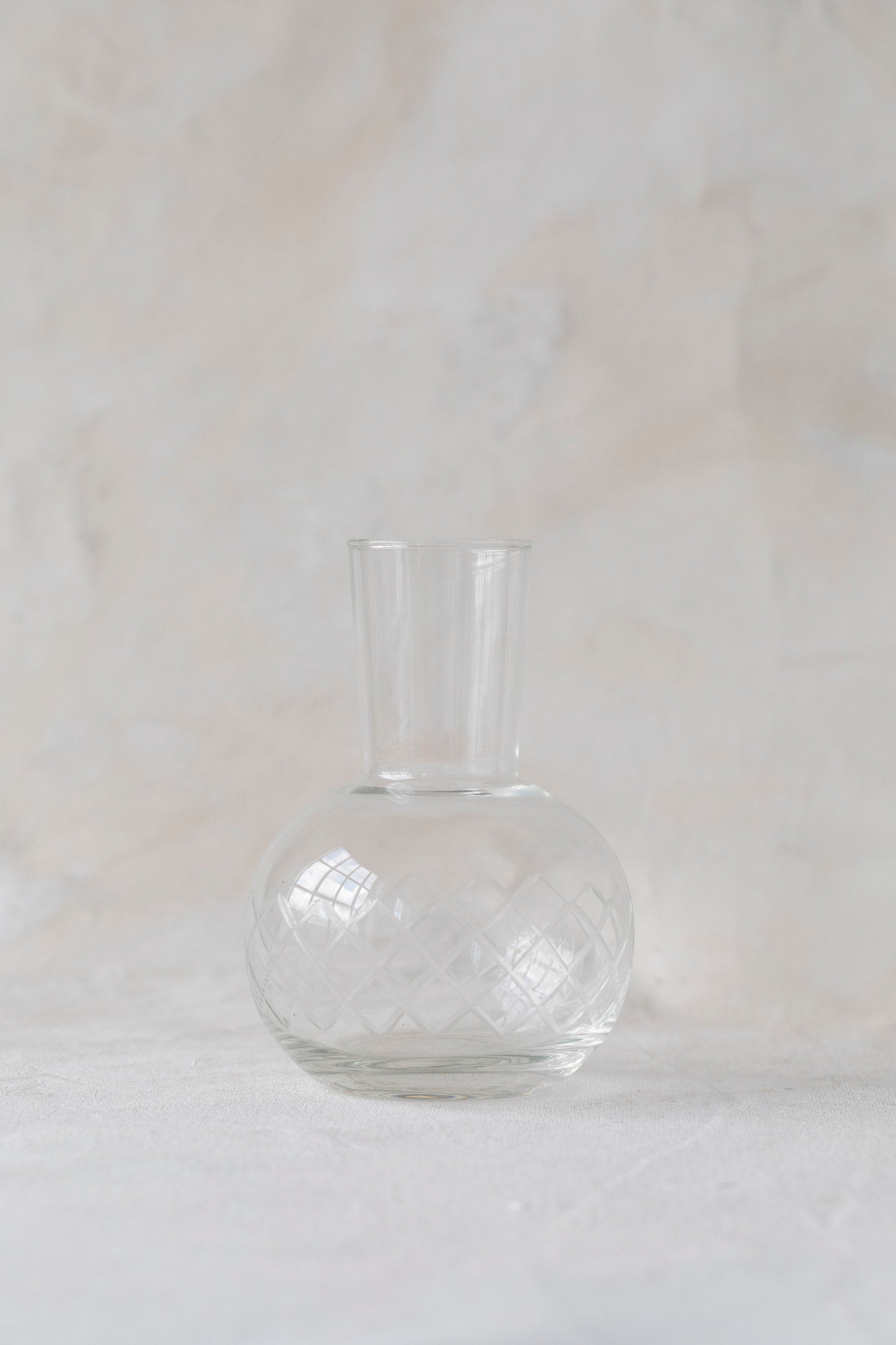 Vintage Etched Glass Vase