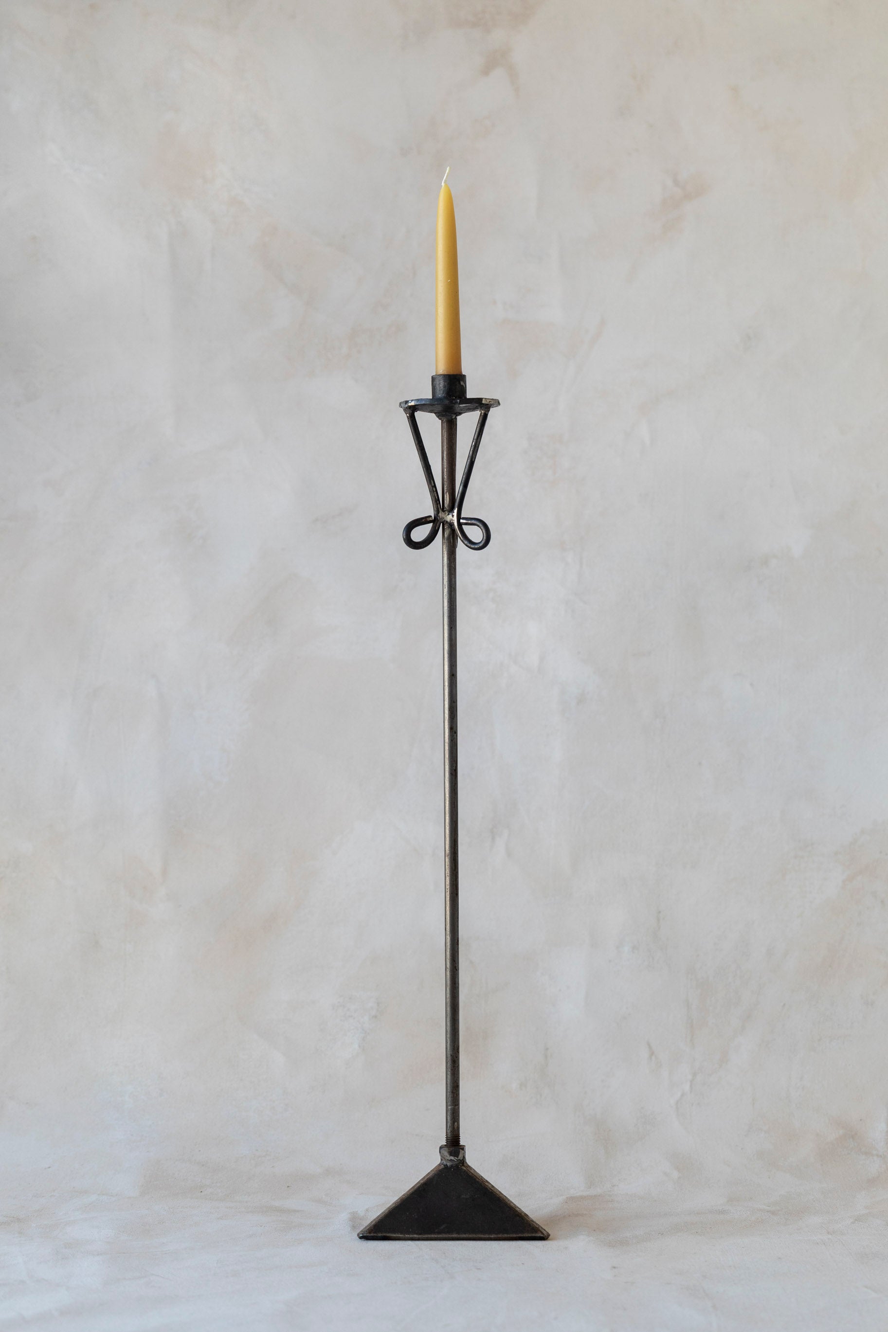 Vintage Extra Tall Iron Candlestick