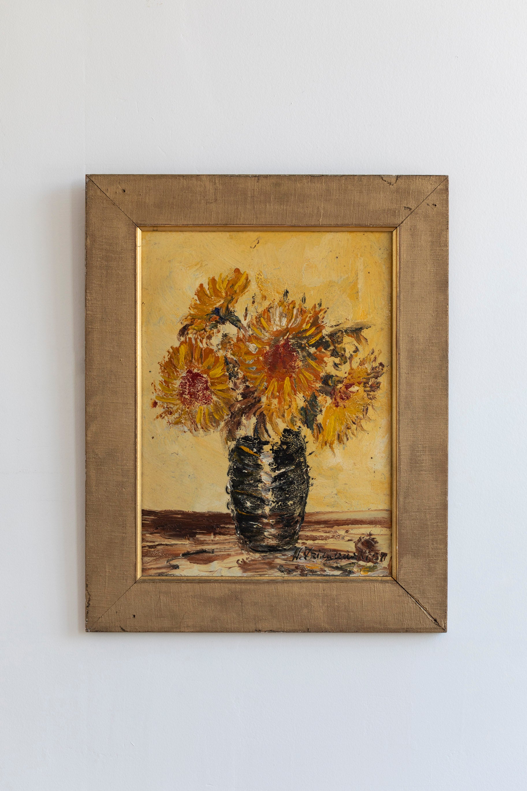 Vintage Sunflower Painting