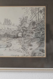 Vintage Bridge Etching