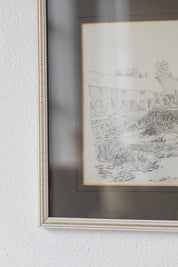 Vintage Bridge Etching
