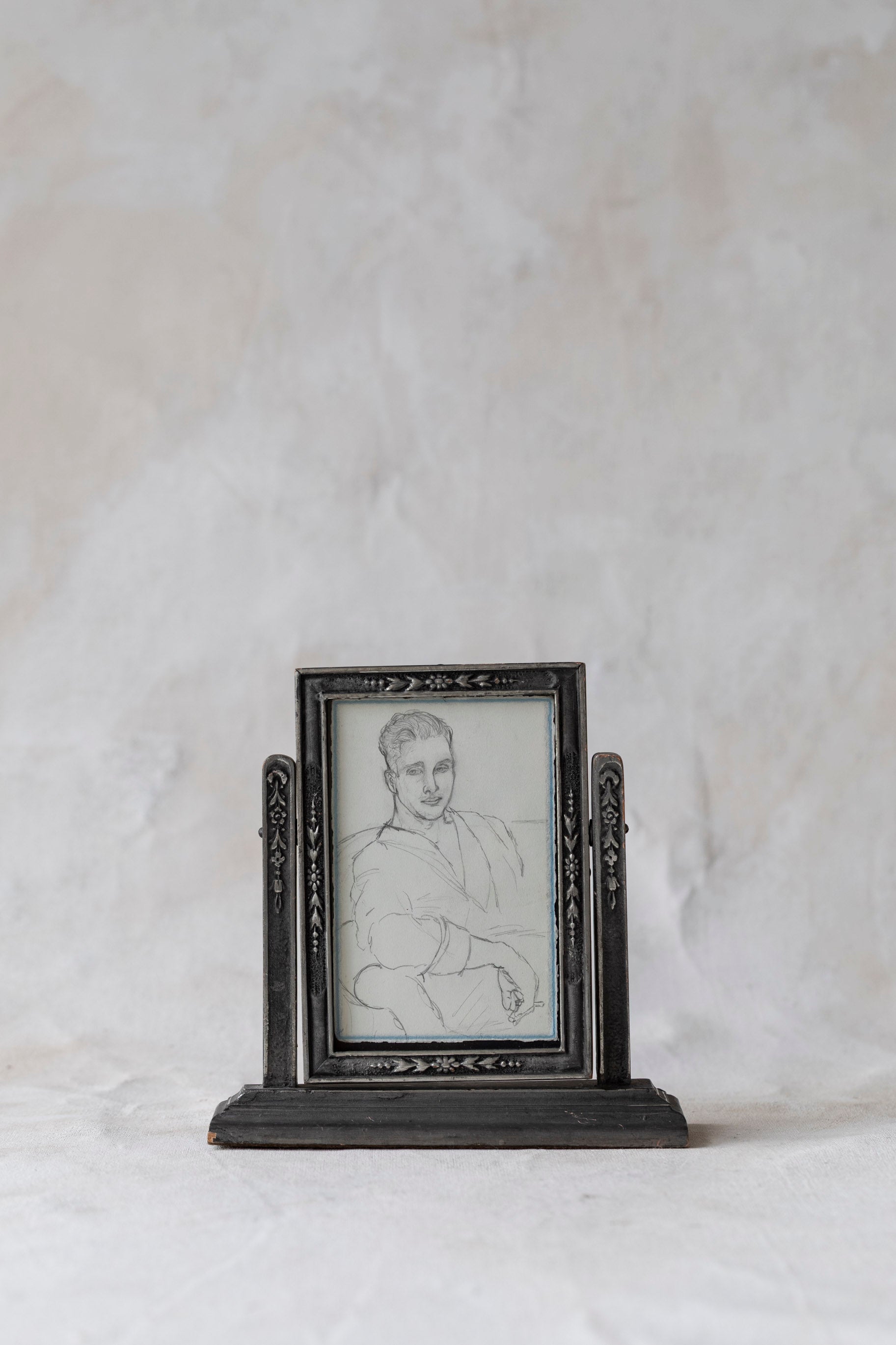 Vintage Framed Portrait Sketch
