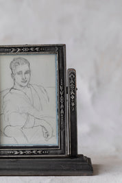 Vintage Framed Portrait Sketch