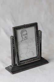 Vintage Framed Portrait Sketch
