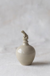 Vintage Bud Vase with Frog Stopper
