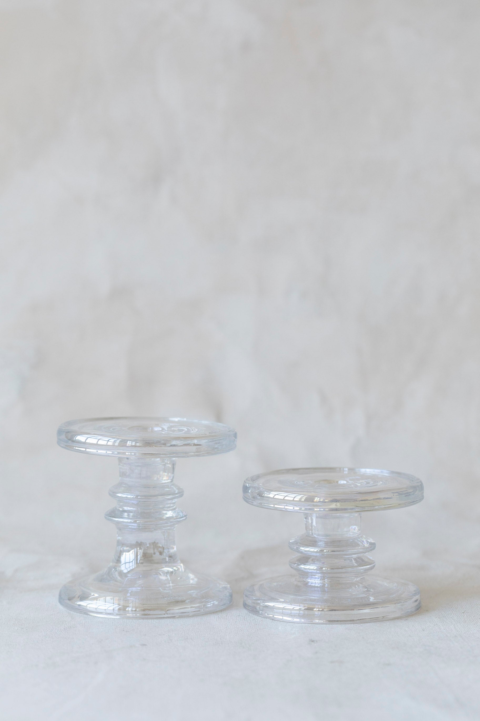 Vintage Glass Candlesticks