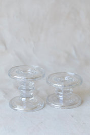 Vintage Glass Candlesticks