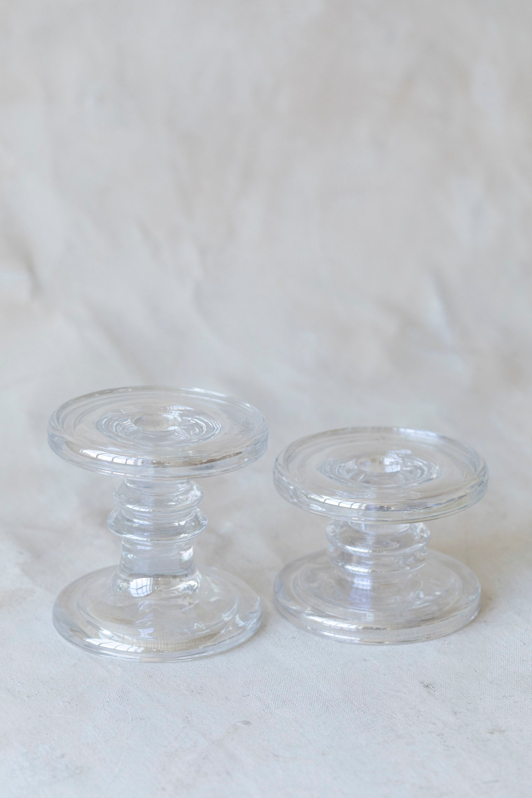 Vintage Glass Candlesticks