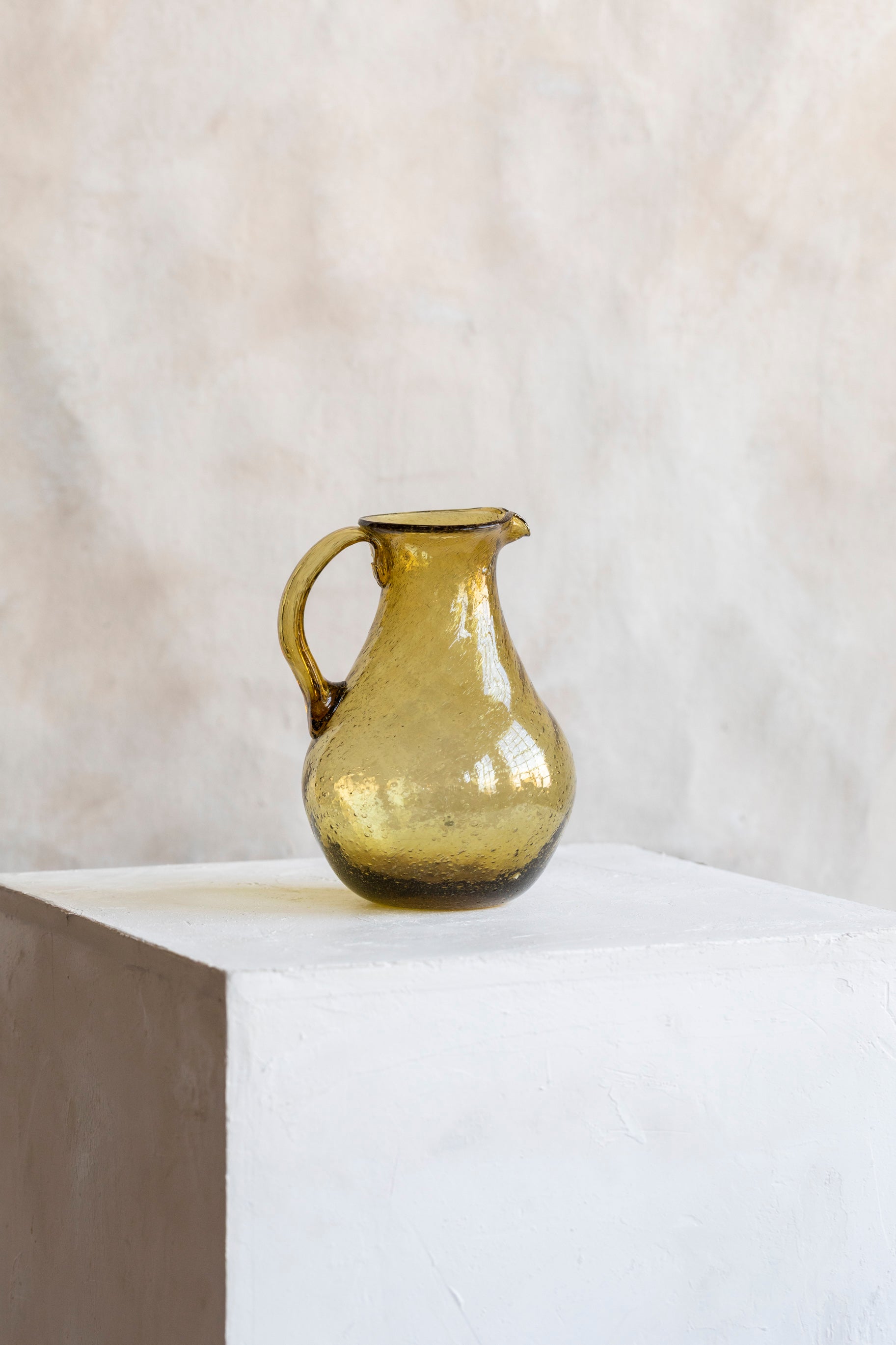 Vintage Seeded Glass Water Jug