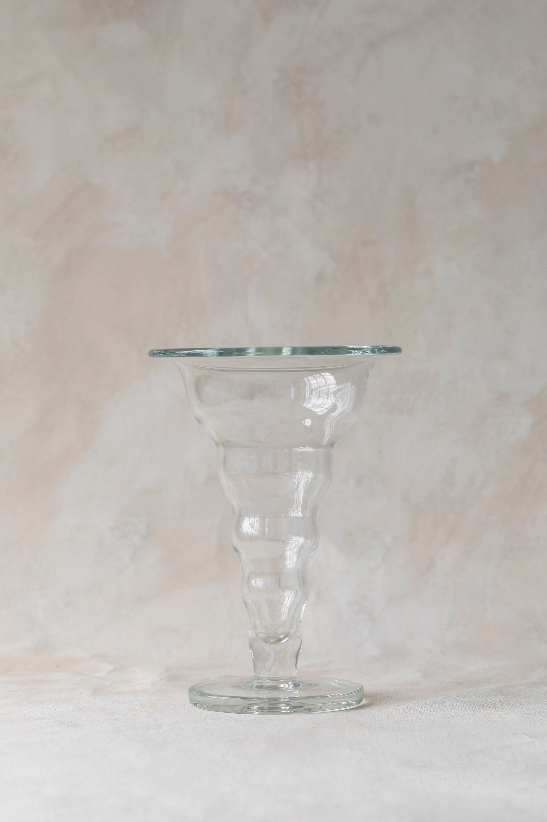 Vintage Bubble Glass Trumpet Vase