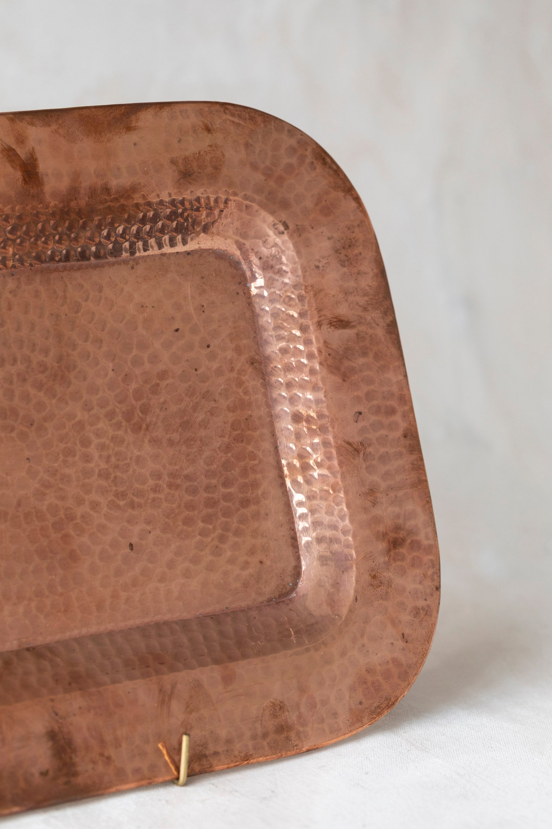 VIntage Hammered Copper Serving Tray