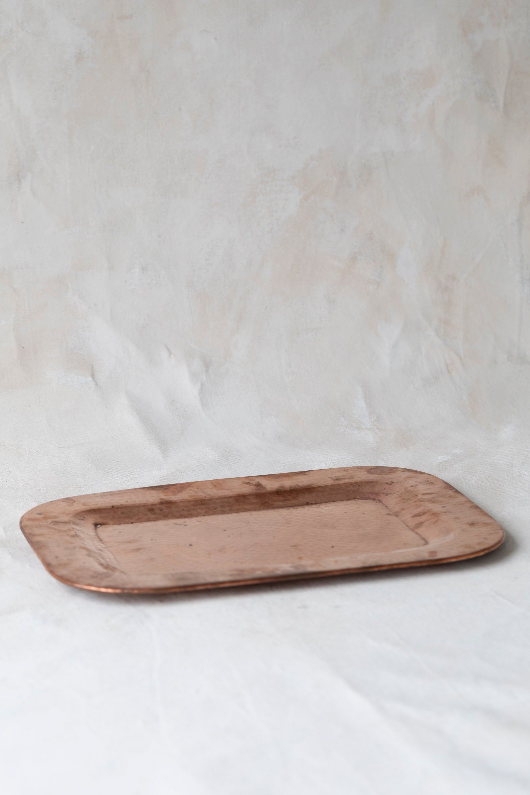 VIntage Hammered Copper Serving Tray