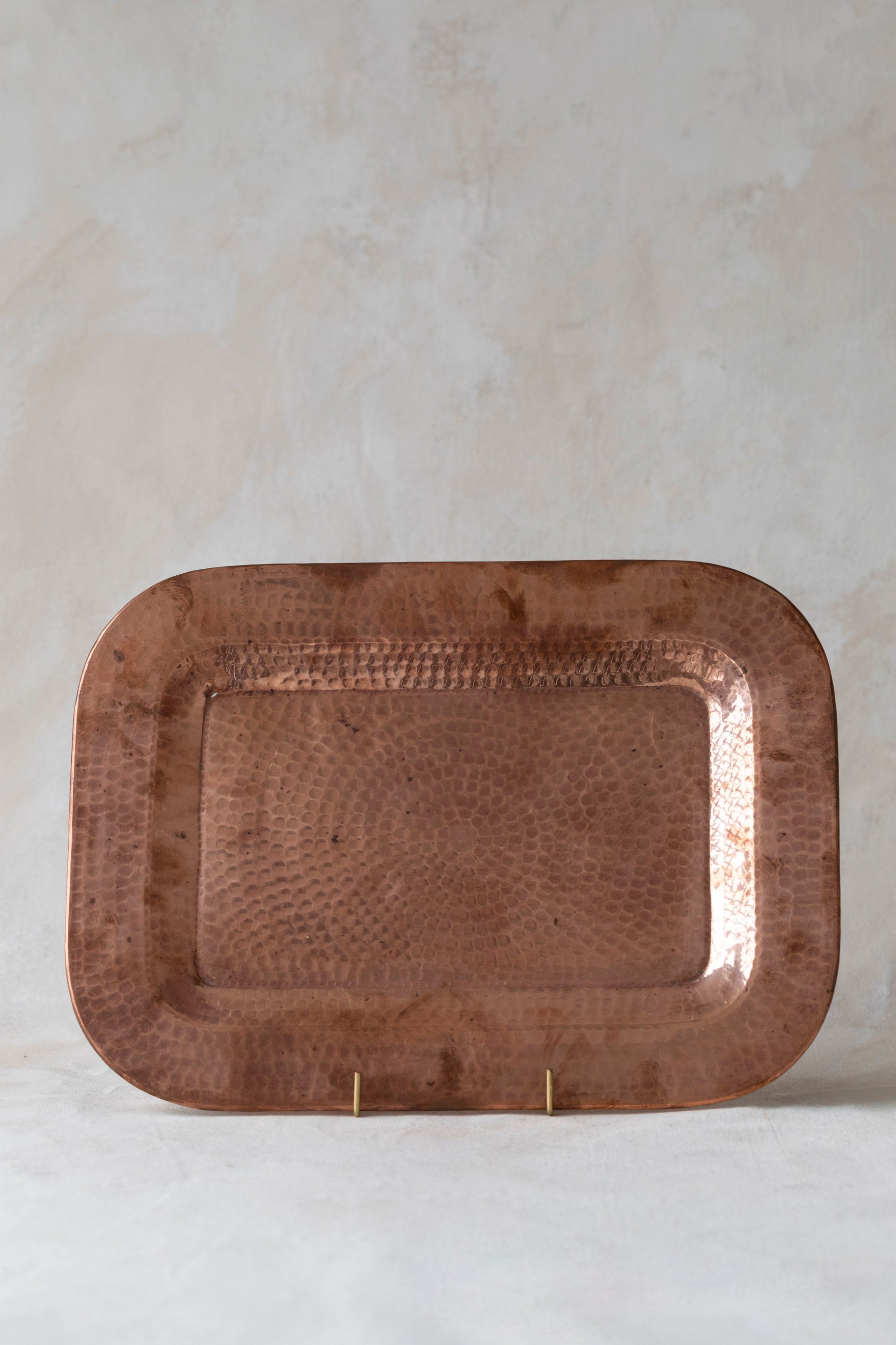 VIntage Hammered Copper Serving Tray