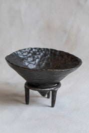 VIntage Hammered Iron Offering Bowl
