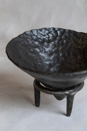 VIntage Hammered Iron Offering Bowl