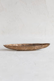 Vintage Hammered Silver Small Boat Tray