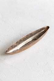 Vintage Hammered Silver Small Boat Tray