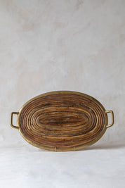 Vintage Gabriella Crespi Style Reed Tray