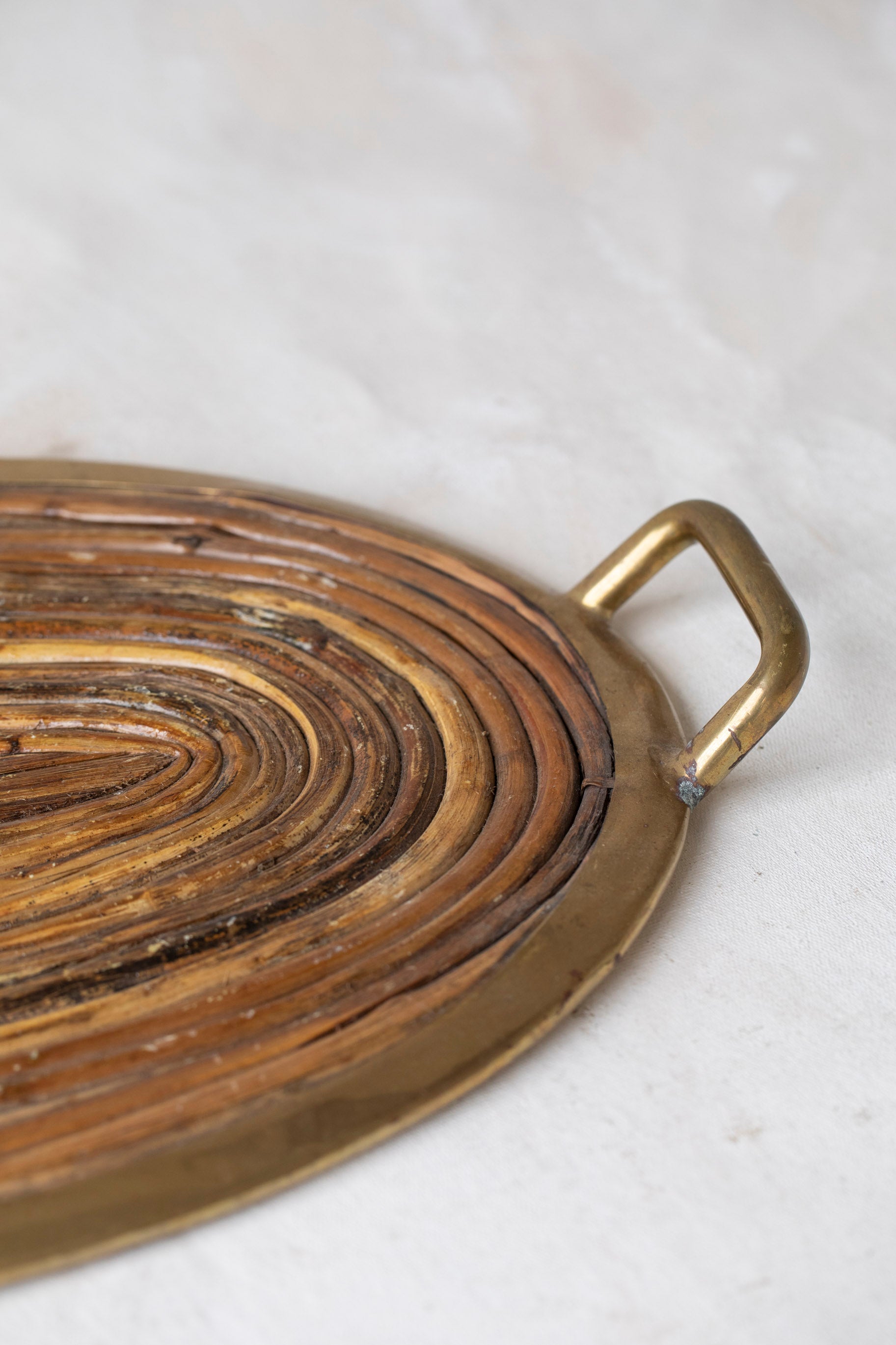 Vintage Gabriella Crespi Style Reed Tray