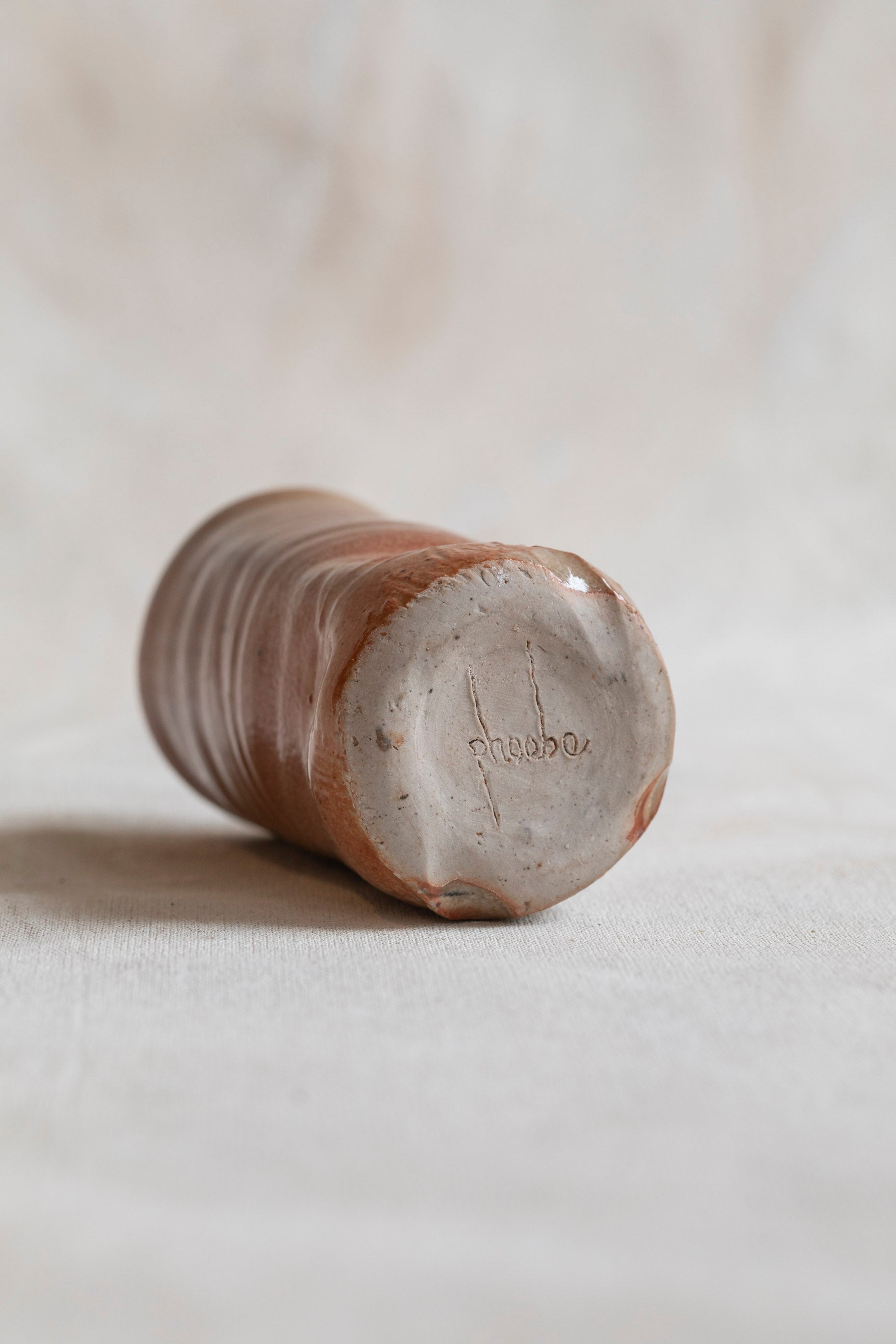 Vintage Handmade Ceramic Tumbler Vase