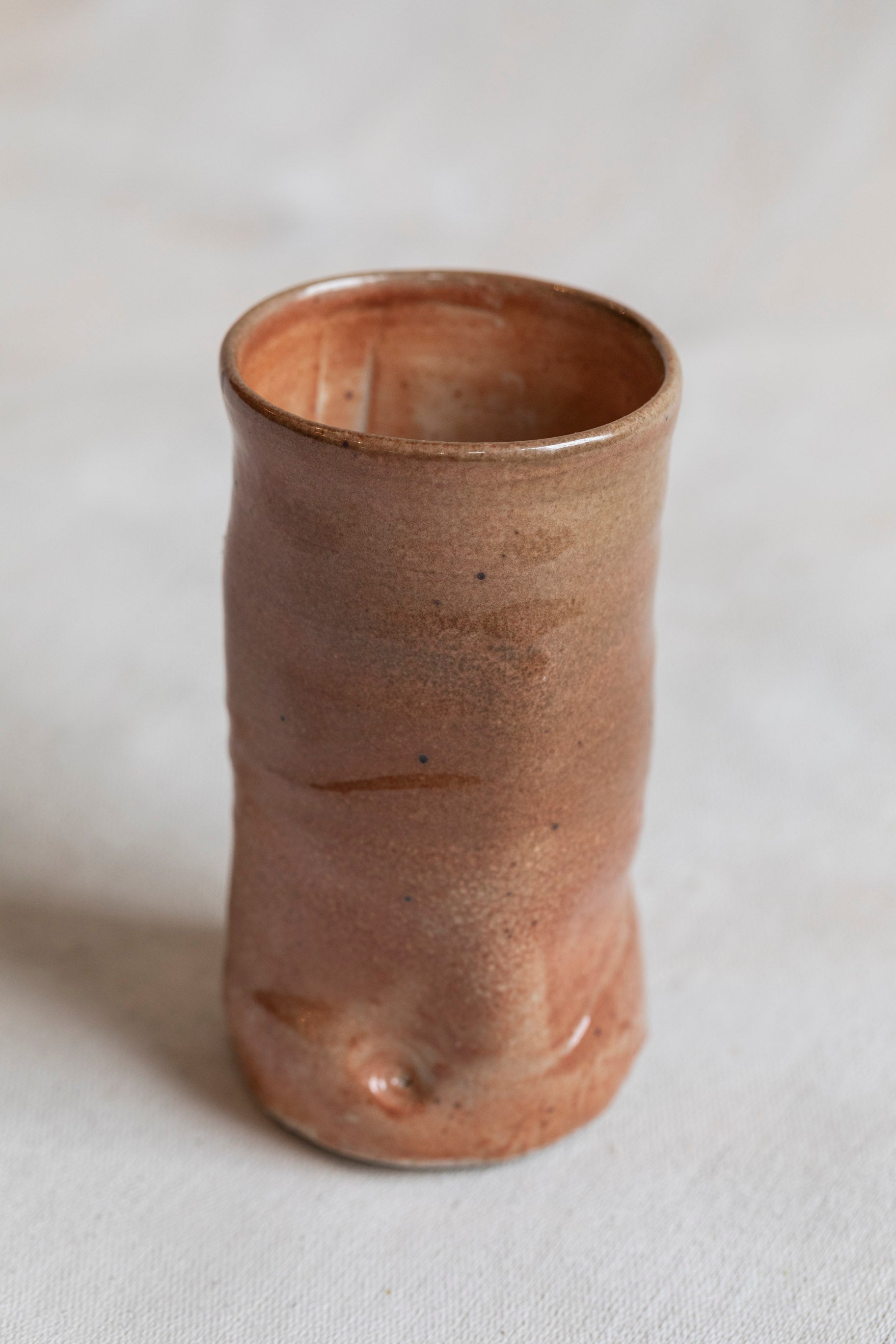 Vintage Handmade Ceramic Tumbler Vase