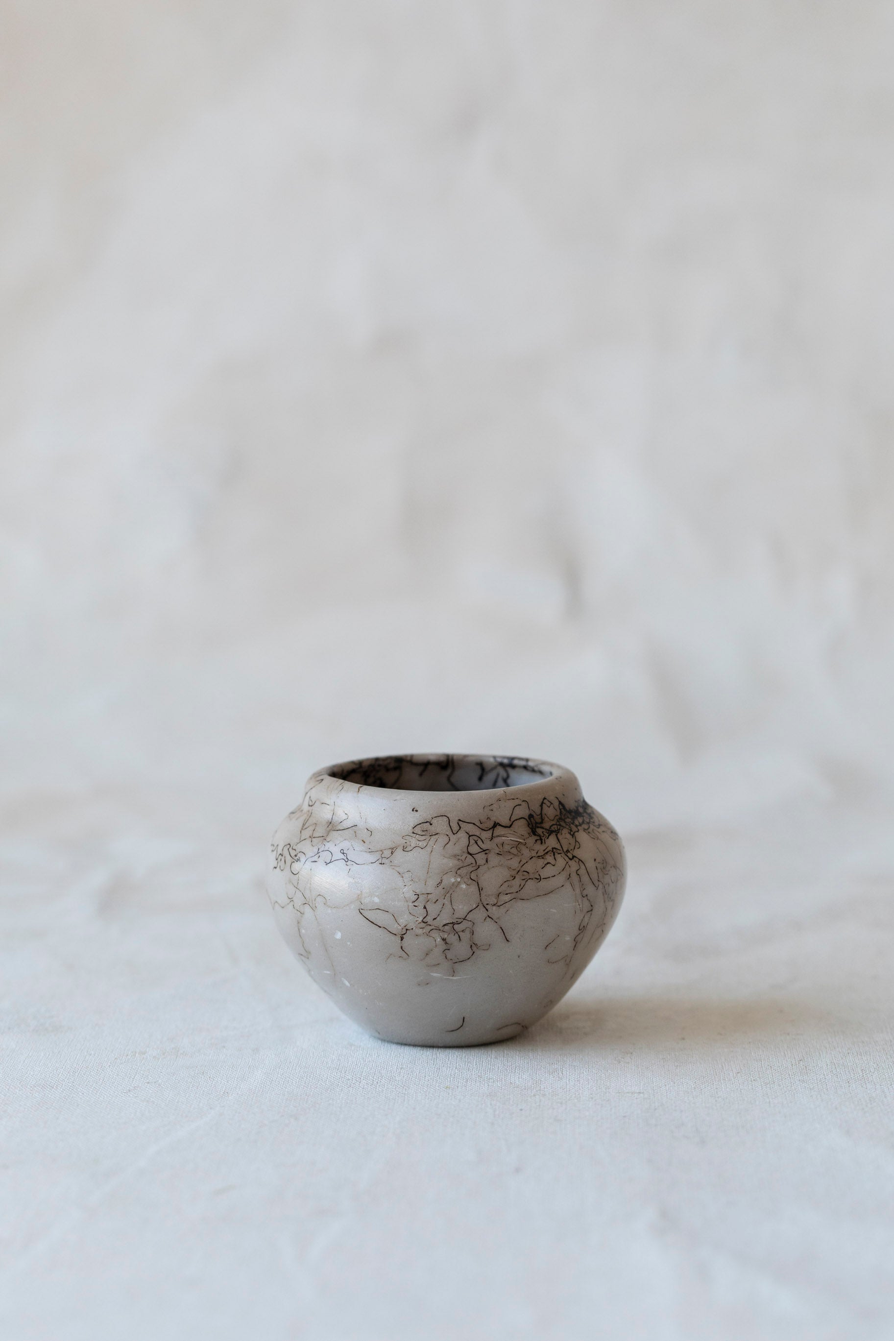 Vintage Horsehair Raku Vase