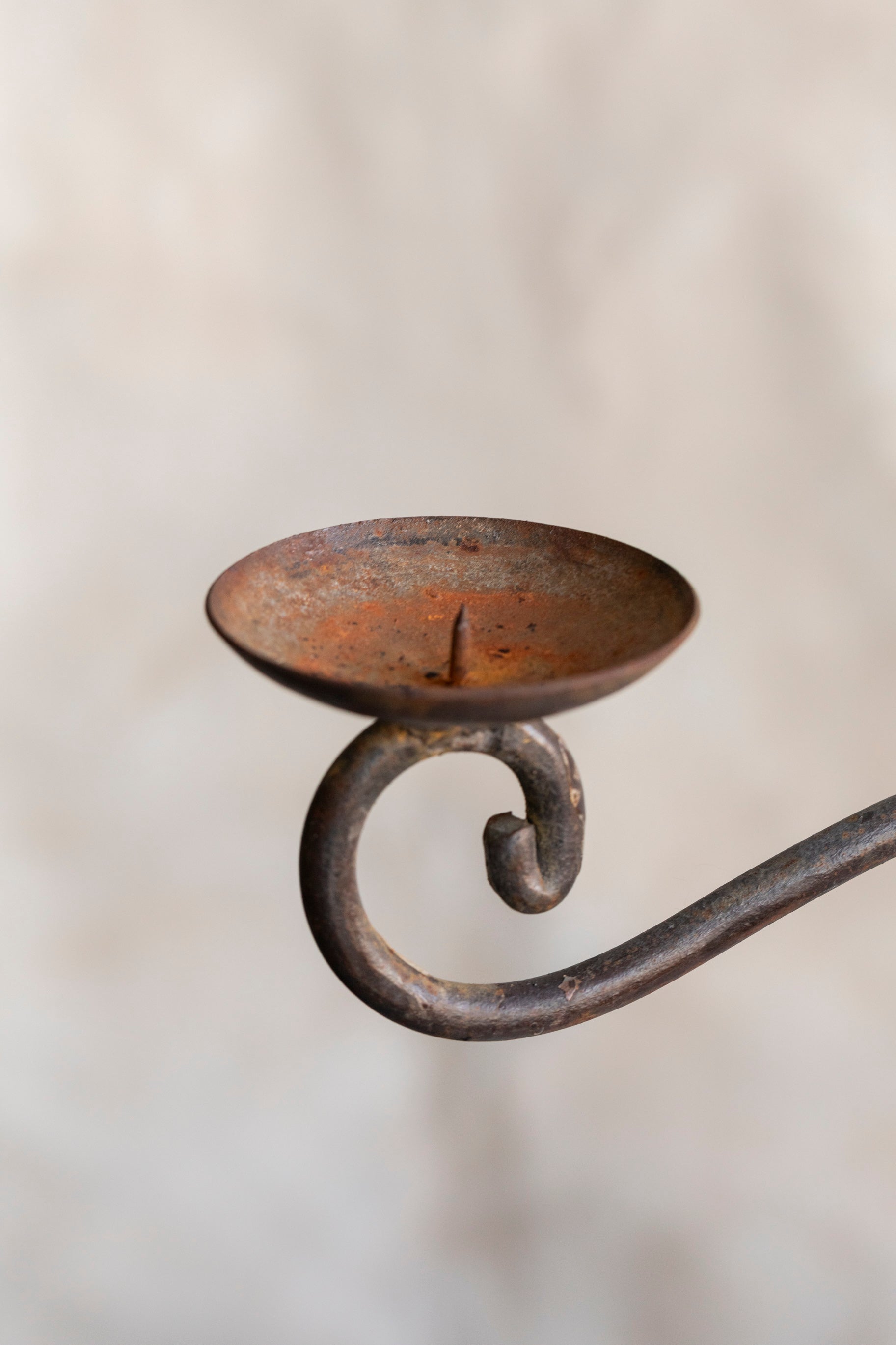 Vintage Iron Swirl Candelabra