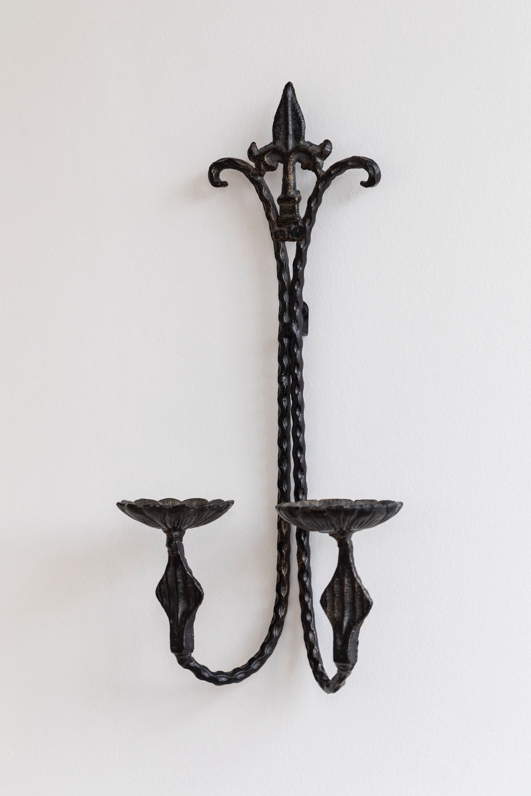 Vintage Iron Double Arm Wall Sconce
