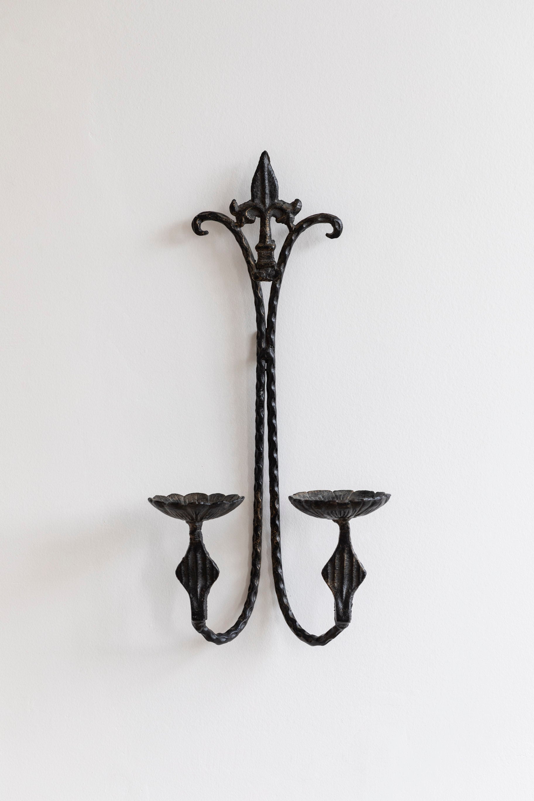 Vintage Iron Double Arm Wall Sconce