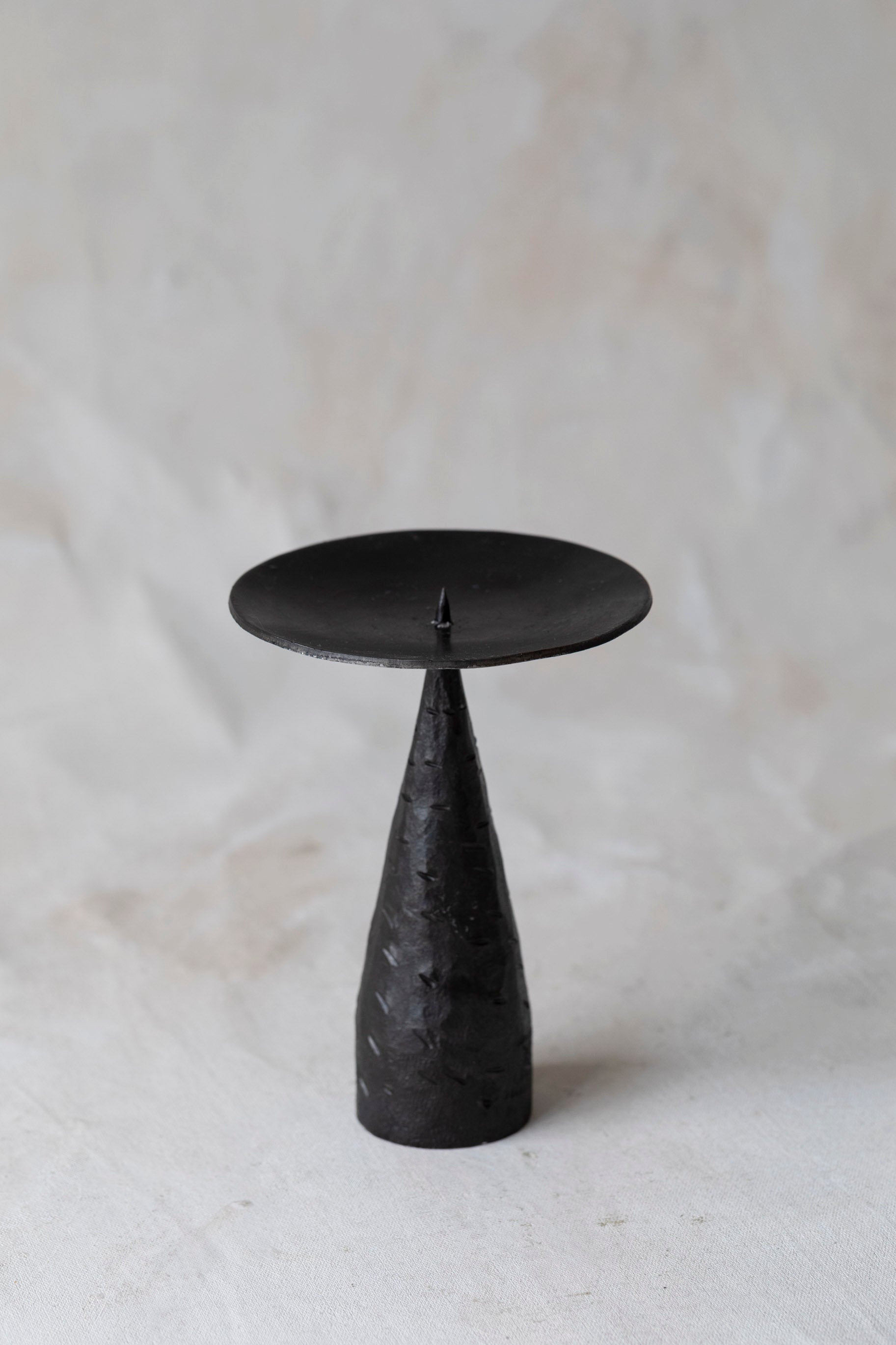 Vintage Pronged Iron Candlestick