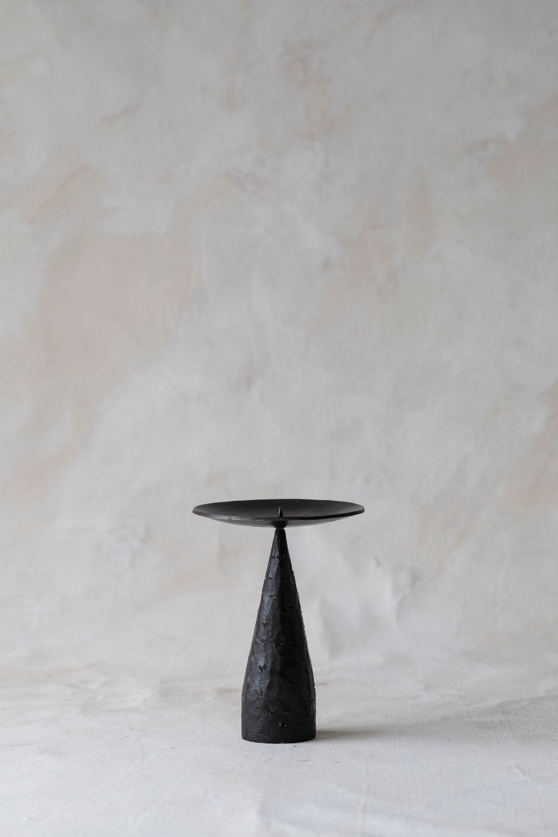 Vintage Pronged Iron Candlestick