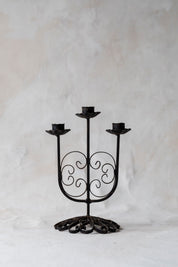 Vintage Iron Trio Candelabra