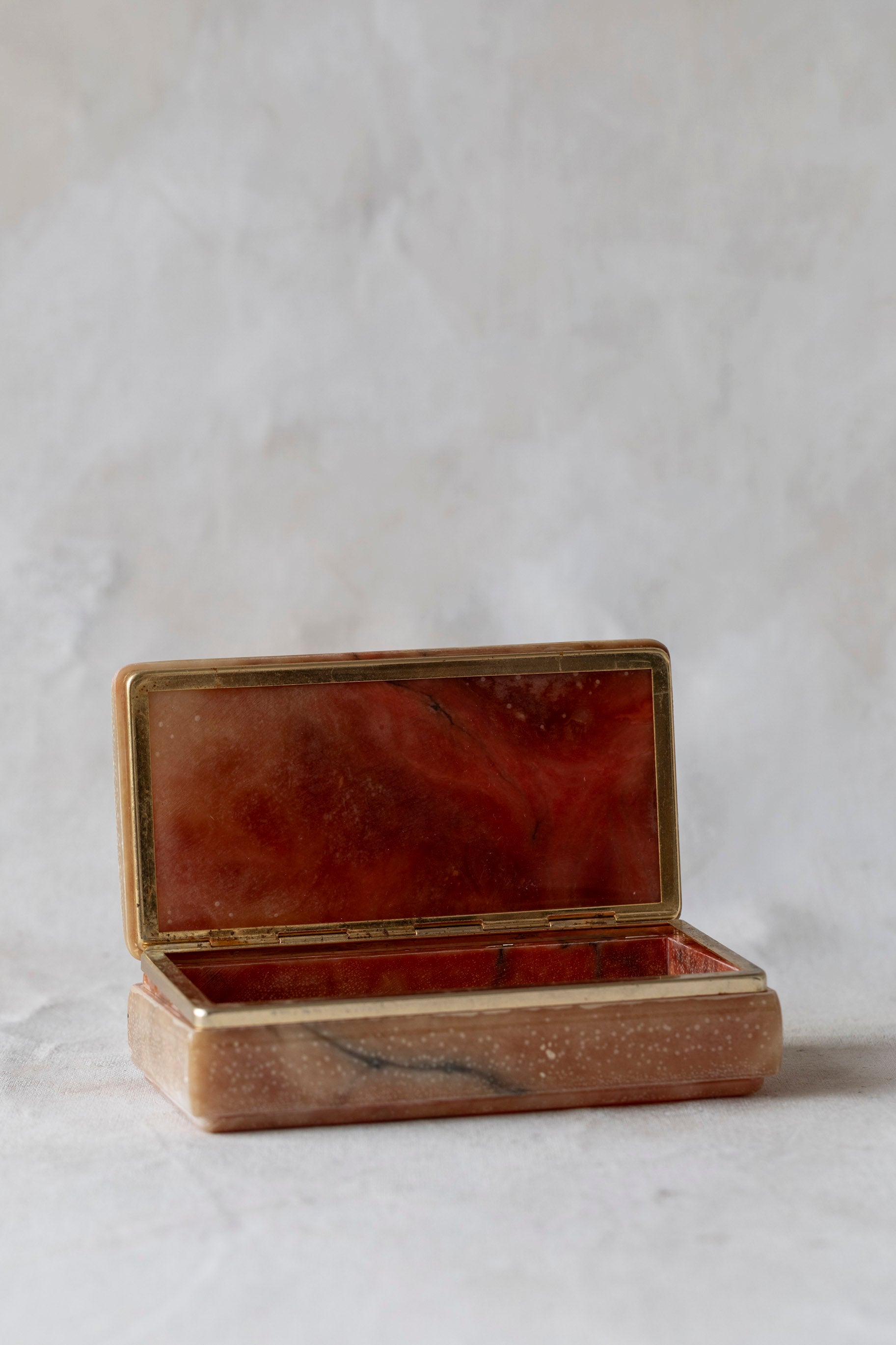 Vintage Italian Alabaster Jewelry Box