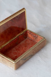 Vintage Italian Alabaster Jewelry Box