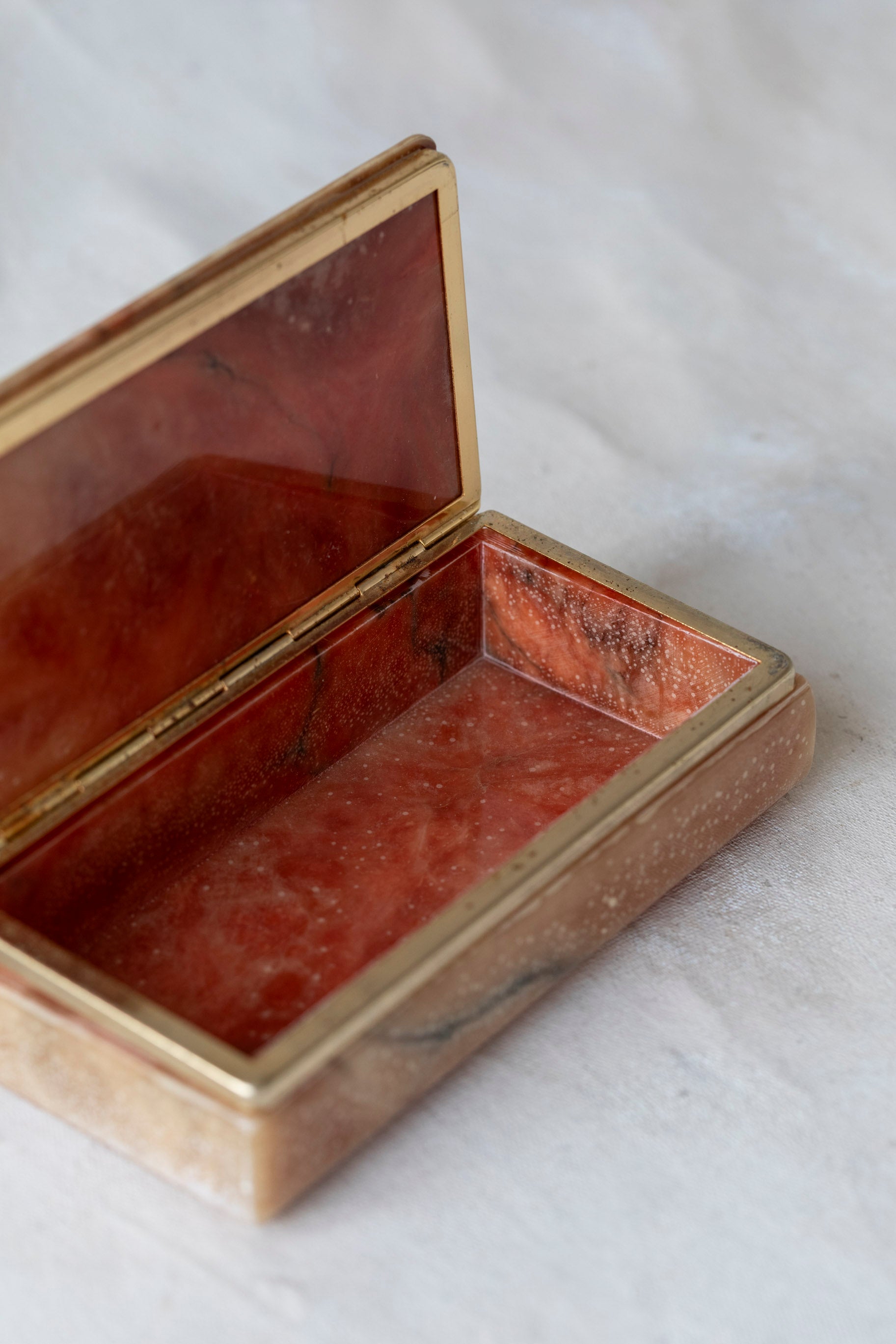 Vintage Italian Alabaster Jewelry Box